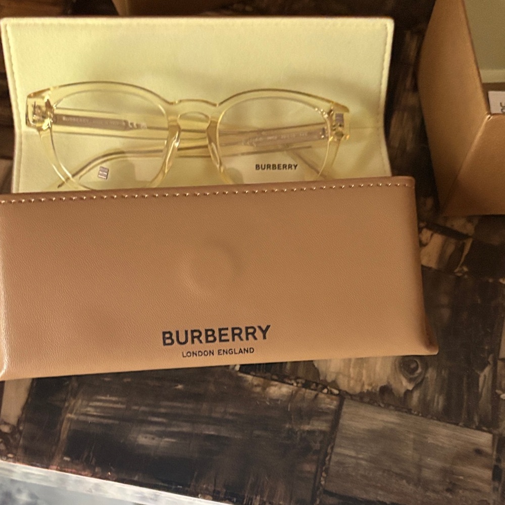 Burberry Clear Crystal Frame Eyeglasses - Picture 4 of 8